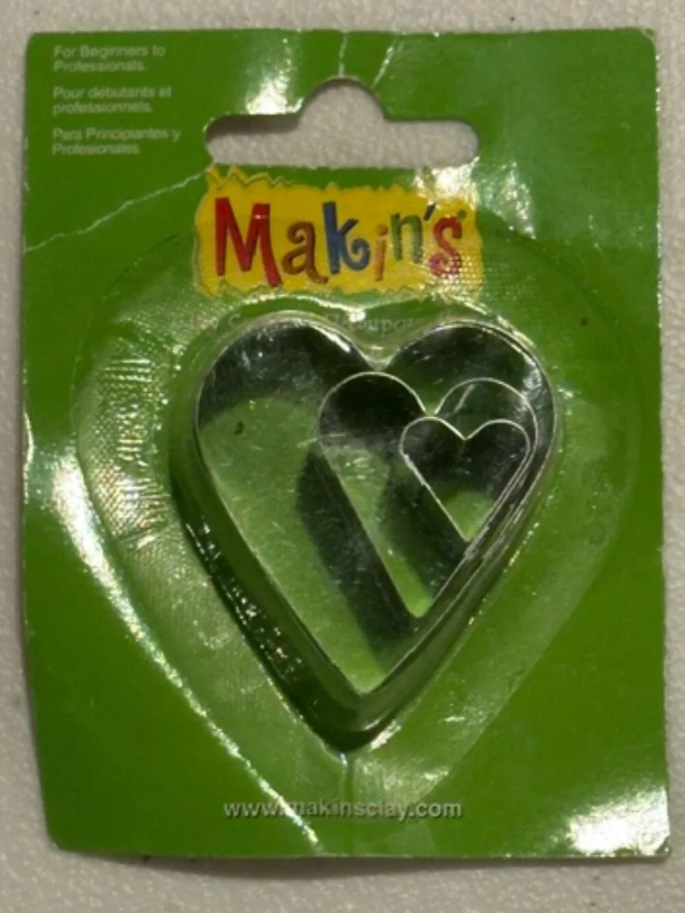 NEW Makin's 3-piece Heart Clay Cutters